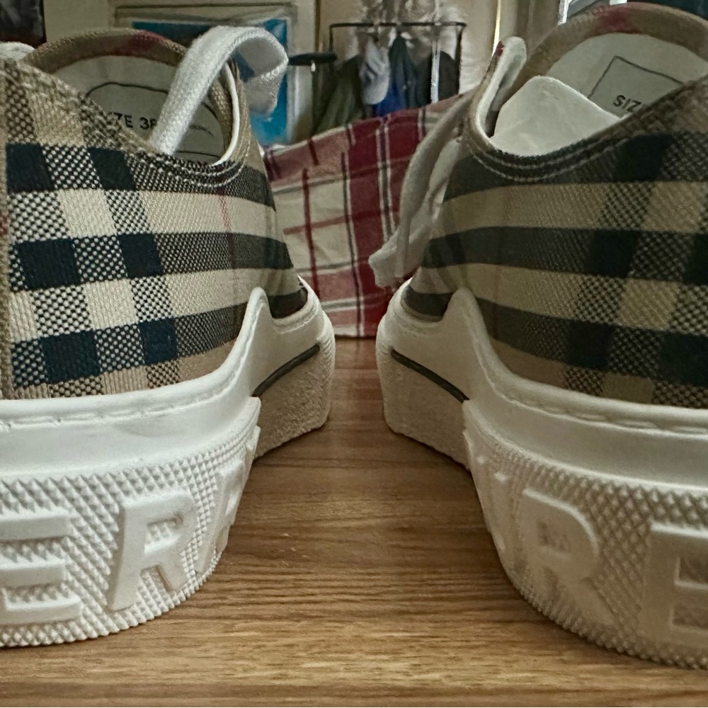 Burberry Checkered Canvas Sneakers - Picture 4 of 15